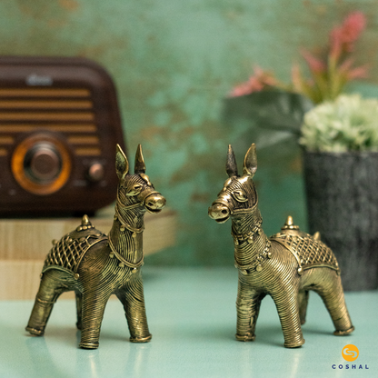 Brass Camel Showpiece | Dhokra Brass Decor | Best Kept as figurines | Bastar Dhokra Art | Coshal | CD04 1