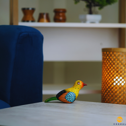 Charming Sitting bird | Traditional Odisha Pattachitra Art | Best for table decor | Coshal | OD55 2