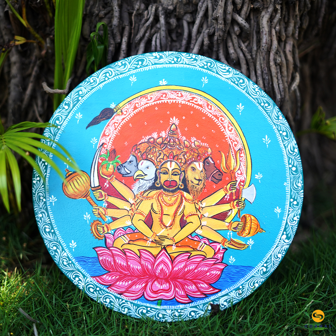 Handpainted Dasavtar Wall Plates | Pattachitra | Best for wall decor | Coshal | WD20