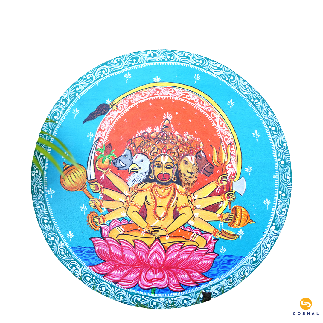 Handpainted Dasavtar Wall Plates | Pattachitra | Best for wall decor | Coshal | WD20