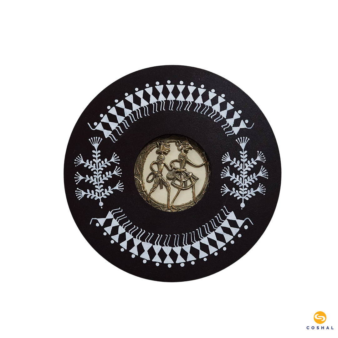 Dhokra Tribal Design Wall Plate | Warli | Best for wall decor | Coshal | WD12