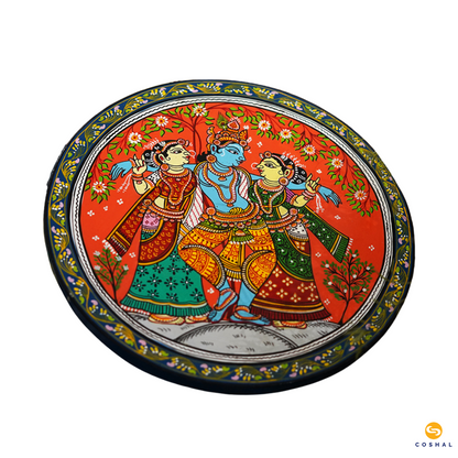 Krishna Raasleela Wall Plates | Pattachitra | Best for wall decor | Coshal | WD24