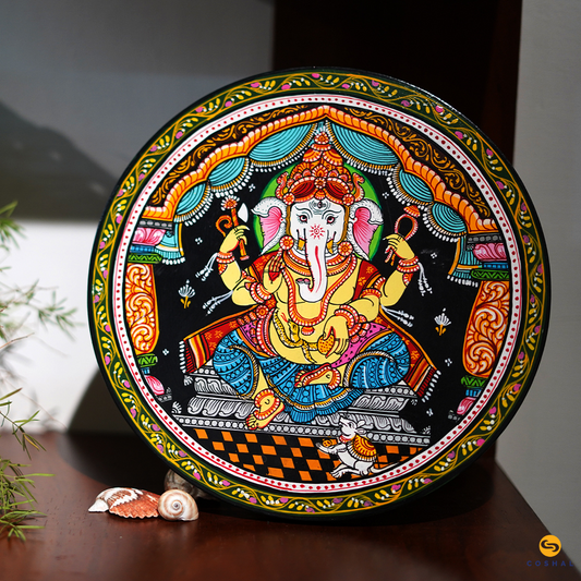Lord Ganpati Wall Plates | Pattachitra | Best for wall decor | Coshal | WD16