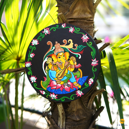 Handpainted Lord Ganesh Wall Plates | Pattachitra | Best for wall decor | Coshal | WD18