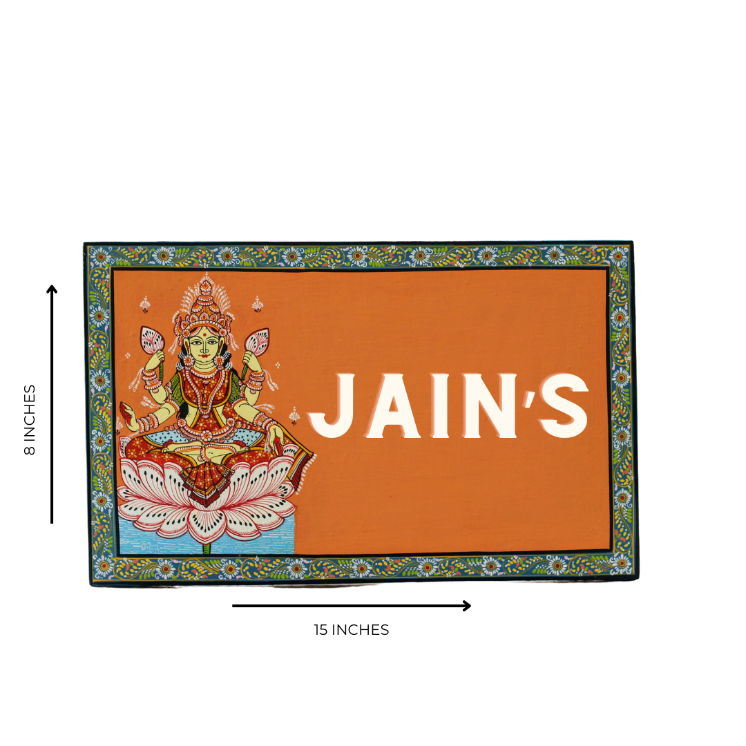 Customized Pattachitra Godess Maa Lakshmi Name plates | Nameplates for Home and Office | NM07 3