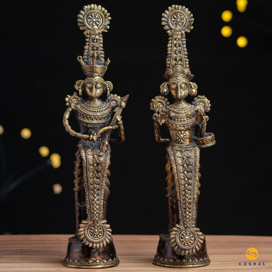 Dhokra Crafted Jhitku Mitki | Tribal Handicraft | Home décor | Bastar Art | Coshal Art | CGDT053