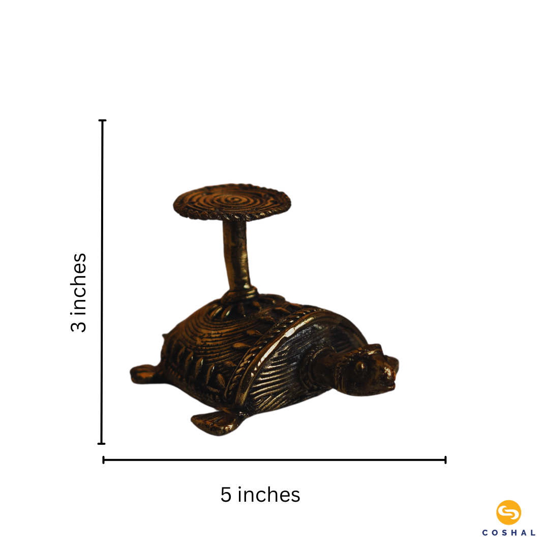 Handmade Brass Tortoise Insence Stick Holder | Table Decor | Coshal | CD80 3