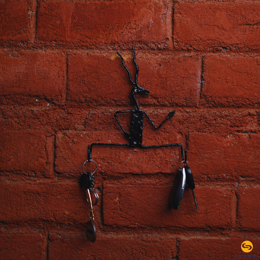 Handmade Deer Key Holder | Wrought Iron | Pitwa Art | Best for home decor | Coshal | CI17 1