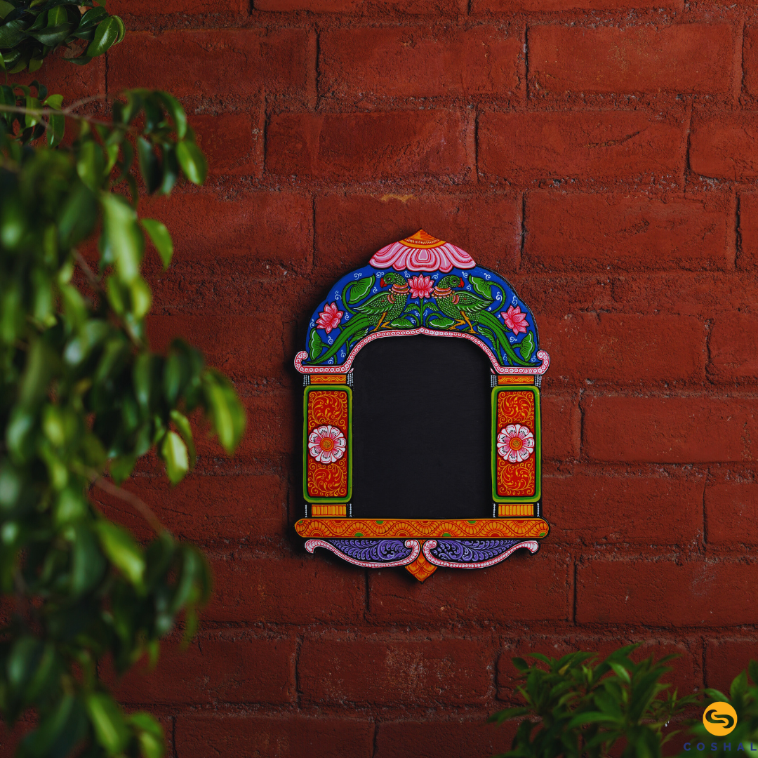 Handpainted Jharokha | Odhisha Pattachitra Art | Wooden Home Wall Decor | Coshal | OD39 1