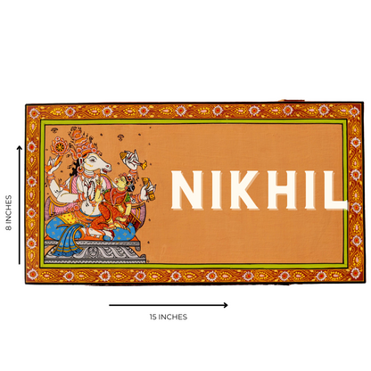 Pattachitra Hayagriva Avtar Lord Vishnu House and Office Door Personalized Wooden Name plates | NM20 3
