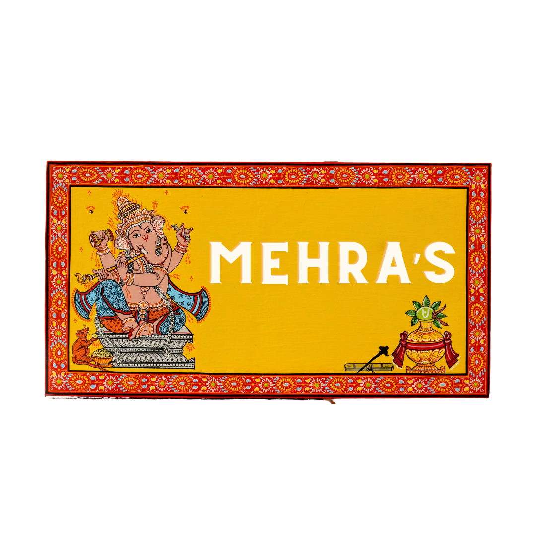 Pattachitra Lord Vinayaka Wooden House and Office Door Name plates | NM21 2
