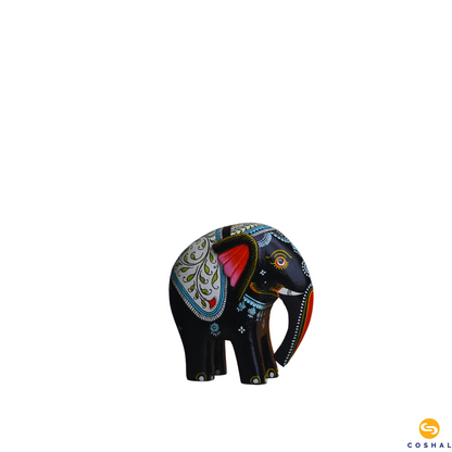 Standing elephant | Handpainted Wooden Pattachitra | Best for table decor | Coshal | OD30 5