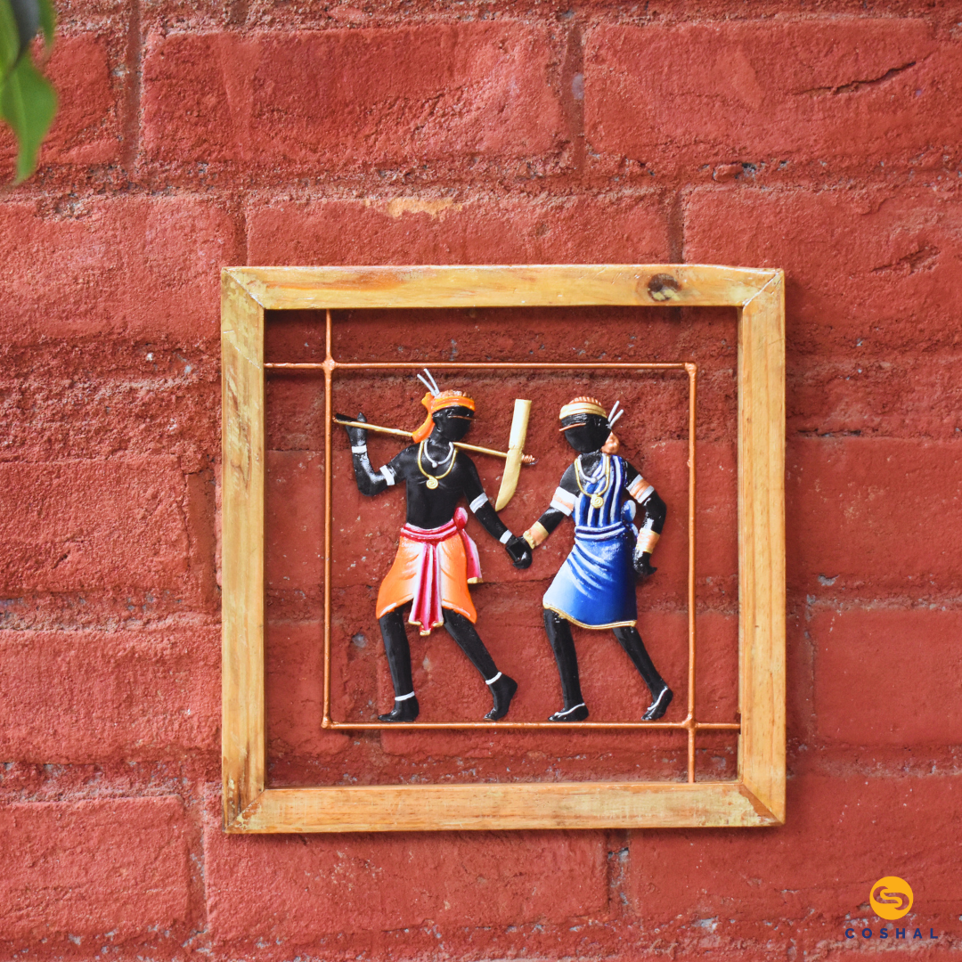 Tribal Couple Wall Frame | Wrought Iron Decor | Wrought Iron Decorative Frame | WD3