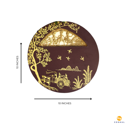 Dhokra Tribal Wall Plate | Warli | Best for wall decor | Coshal | WD11