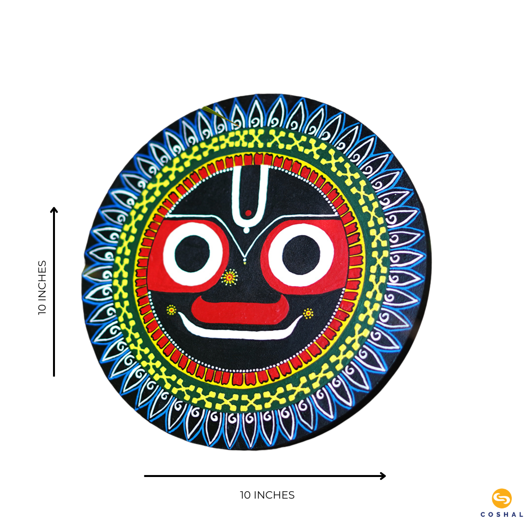 Lord Jagannath Face Wall Plates | Pattachitra | Best for wall decor | Coshal | WD21