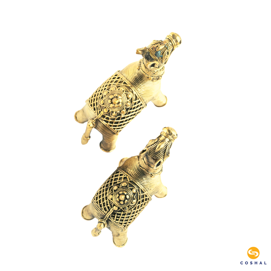 Brass Camel Showpiece | Dhokra Brass Decor | Best Kept as figurines | Bastar Dhokra Art | Coshal | CD04 11