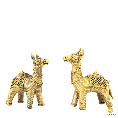 Brass Camel Showpiece | Dhokra Brass Decor | Best Kept as figurines | Bastar Dhokra Art | Coshal | CD04 4