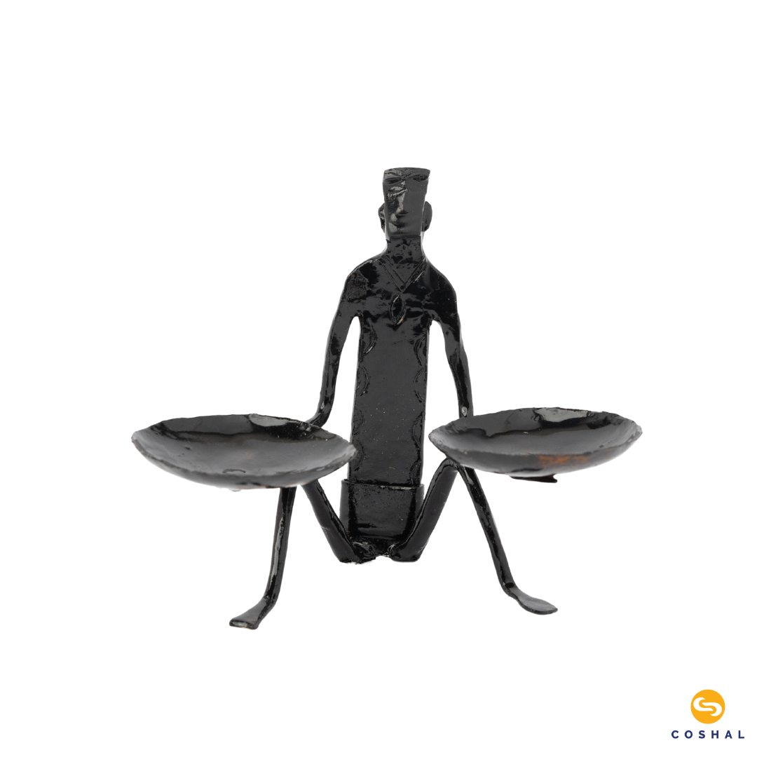 Candle Stand Tealight Holder | Wrought Iron | Gifting and Home Décor for Diwali | Coshal | CI13 3