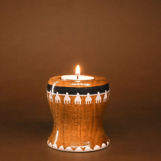 Coshal Arts| Wooden Tealight Holder/ Candle Folder with 1 tealight for Home Decoration Diwali Lighting Gift Christmas | 1 Piece |D12 - Coshal 1