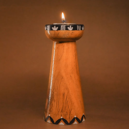 Coshal Arts| Wooden Tealight Holder/ Candle Folder with 1 tealight for Home Decoration Diwali Lighting Gift Christmas | 1 Piece |D13 - Coshal 1