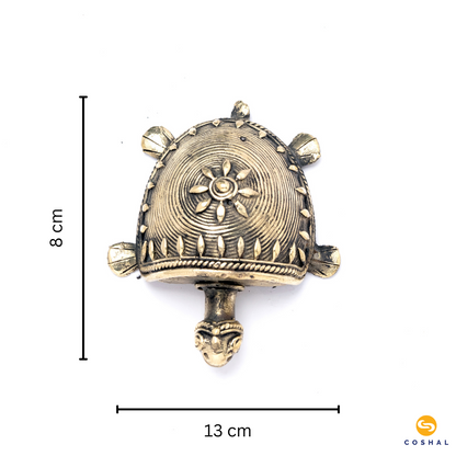 Handcrafted Brass Tortoise | Dhokra Brass Art | Best For attracting abundance | Coshal | CD10 6