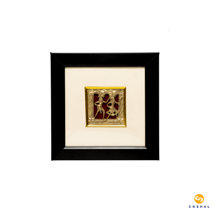 Handmade Brass Wall Frame | Dhokra Brass Art | Best for wall decor | Brass Decor 8X8 inches Coshal | CD32 2