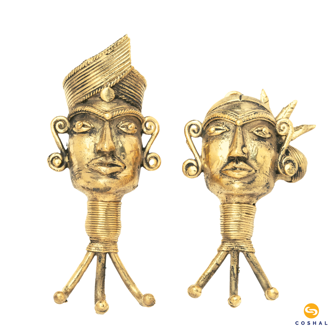 Madia Madin Key Holder | Dhokra Brass Decor | Coshal | CD06 3