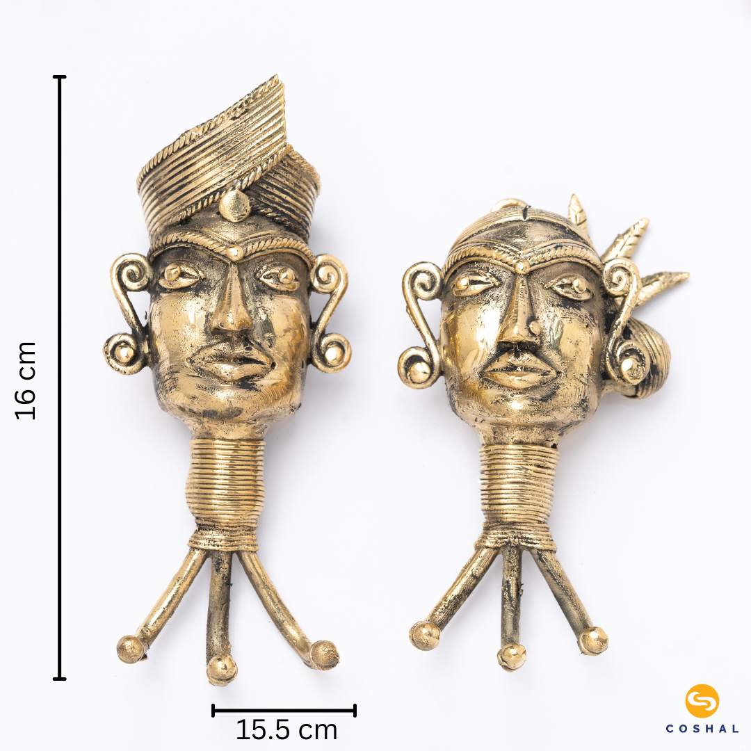 Madia Madin Key Holder | Dhokra Brass Decor | Coshal | CD06 4