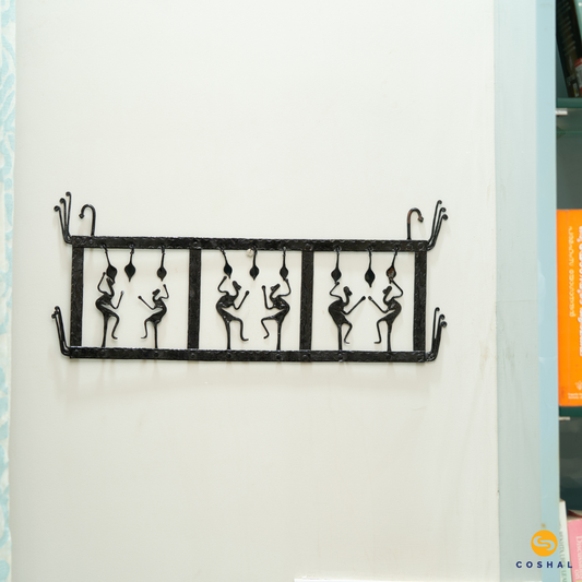 Tribal Wall Hanging | Wrought Iron | Aesthetic Home Décor | 3 box Wall hanging | Coshal | CI21 1