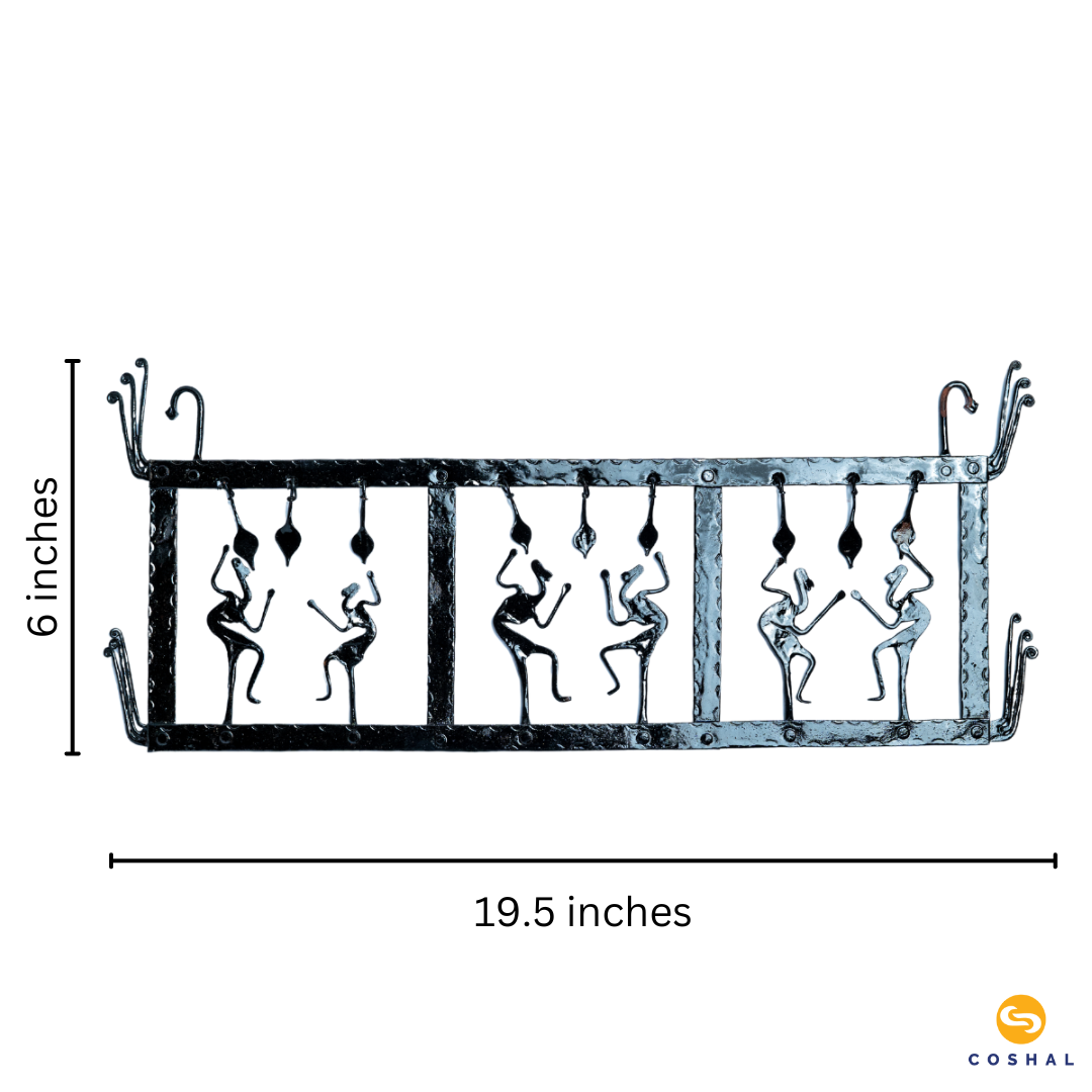 Tribal Wall Hanging | Wrought Iron | Aesthetic Home Décor | 3 box Wall hanging | Coshal | CI21 3
