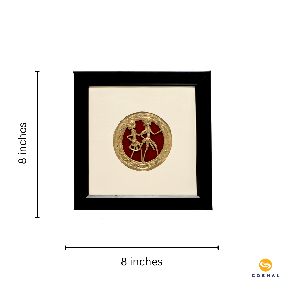Wall Frame | Vintage Brass Dhokra Art | Best for Home and Wall Decor | Coshal | CD36 3